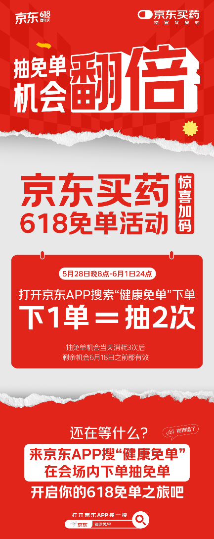 单活动”重磅升级 抽免单机会限时翻倍不朽情缘平台网站京东买药618“免(图1)